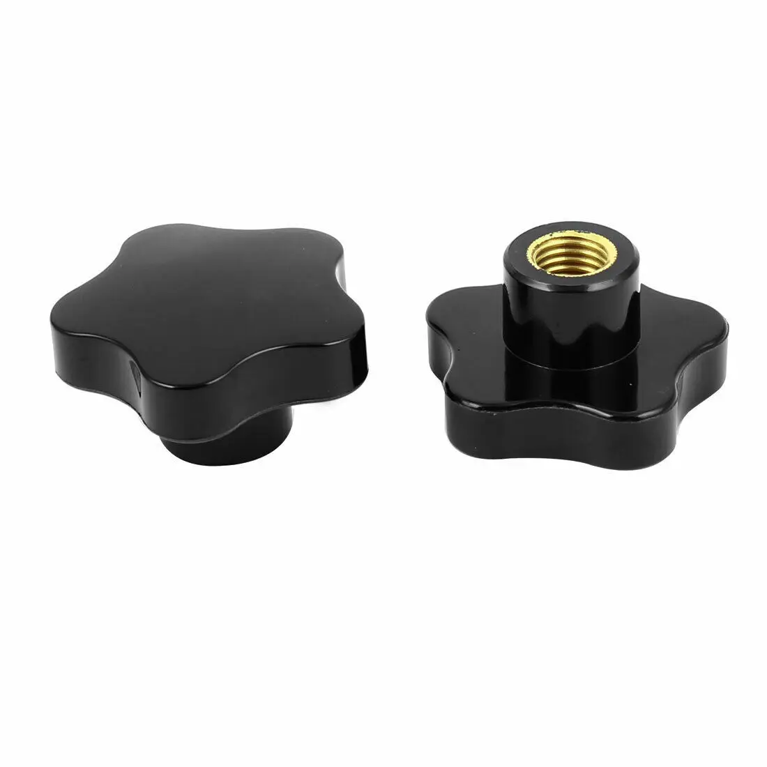 

M16 Female Thread Plastic Star Design Head Clamping Screw Nuts Knob Handle 2pcs