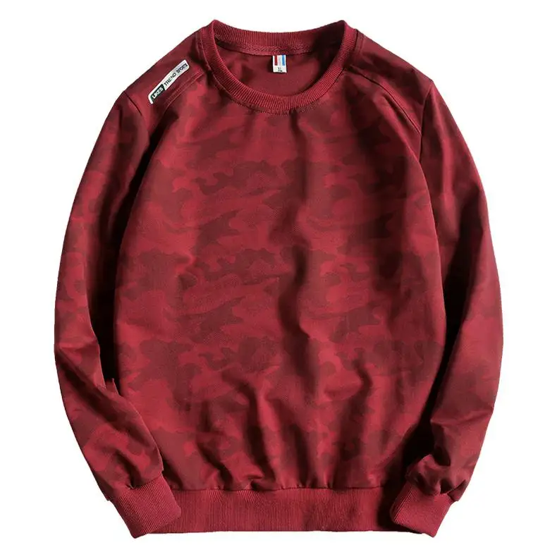 red hoody men Комплект из 2 предметов с толстовкой, мужской спортивный костюм, спортивный костюм для бега, мужской спортивный костюм размера плюс L-8XL, камуфляжная Толстовка+ штаны для 150 кг - Цвет: red hoody men