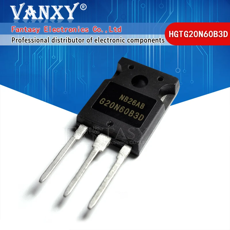 

5 шт. HGTG20N60B3D TO247 G20N60B3D TO-247 20N60 40A/600 В/165 Вт IGBT