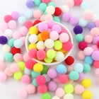 Мягкие помпоны 8 10 15 20 25 30 мм, пушистые Меховые помпоны, помпоны сделай сам, помпоны для свадебного декора, ручная работа, для детей, для рукоделия