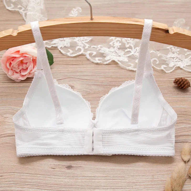 Новинка 2021 полосатый кружевной бюстгальтер для молодых девушек регулируемый