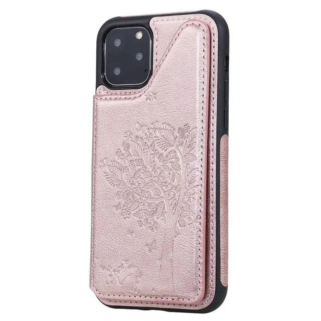Rose gold Магнитный кошелек Etui для нового iPhone 11 чехол Coque iPhone 11 Pro Max кожаный флип-чехол для Coque iPhone XI Max чехол 11R Capa - Цвет: Rose gold