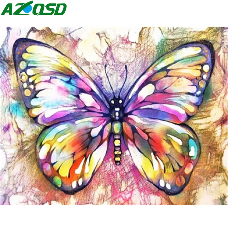 AZQSD DIY краски по номерам наборы холста Бабочка ручная краска ed подарок окраска