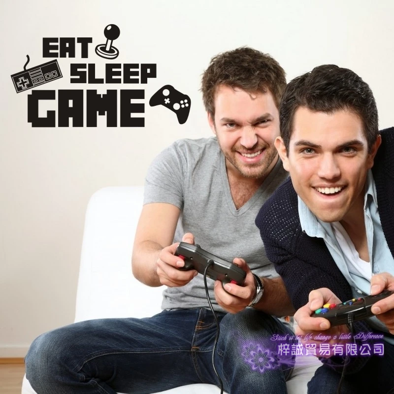 Стикер для видеоигр настенные виниловые наклейки геймпада игровой комнаты