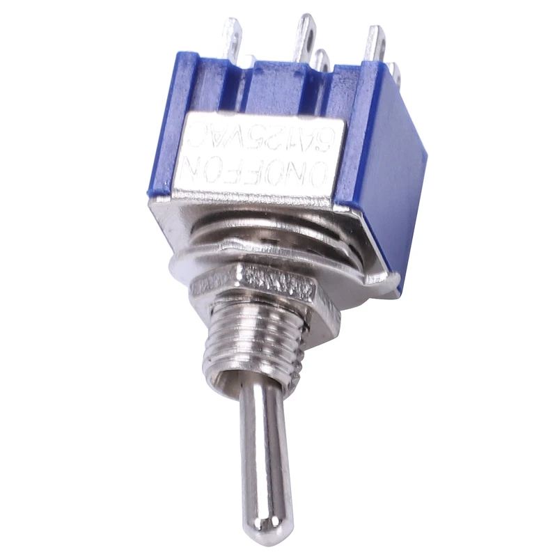 6 штук ВКЛ-ВЫКЛ-на 3-сторонний выход мини рычажный переключатель pin 6A 125VAC |