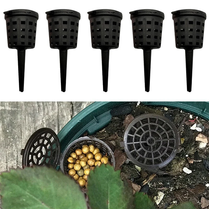 

100 Pcs Park Agriculture Orchid Portable Cultivate Nursery Pots Slow Release Fertilizer Baskets with Lid Plant Aquarium