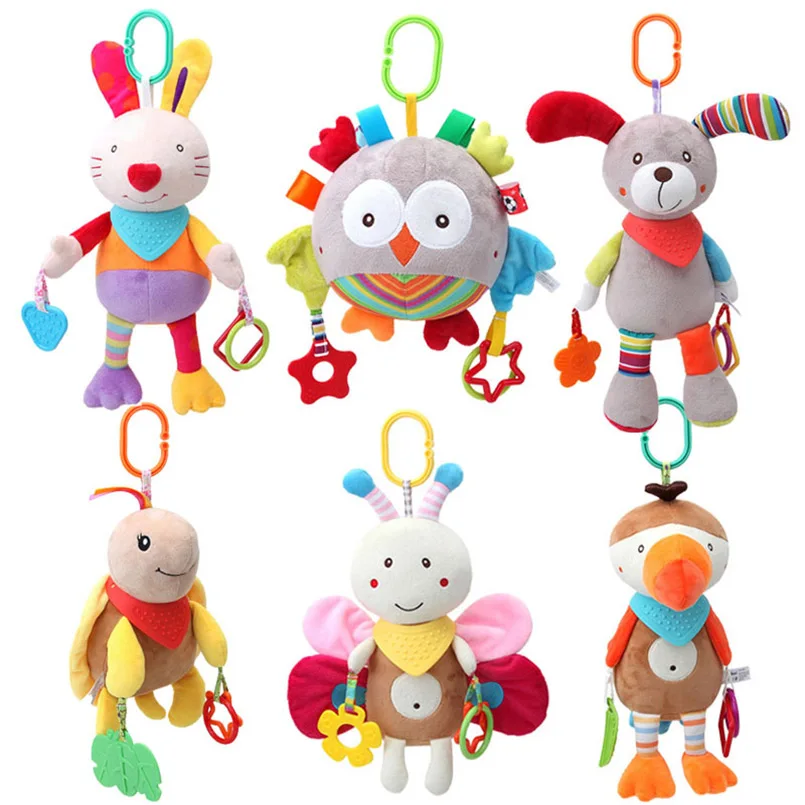

Baby Toys Anime Cartoon Soft Baby Rattles Plush Toys Bed Car Bell Toys Teether Appease Baby Rattles Bell Toys For 0-12 Months