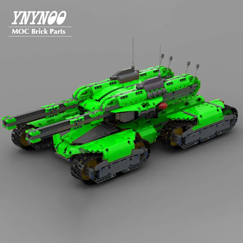 Новый технический мамонтовый танк с дистанционным управлением, танк Panzer MKII с 2 пистолетами, строительные блоки MOC, игрушка в сборе, подарки