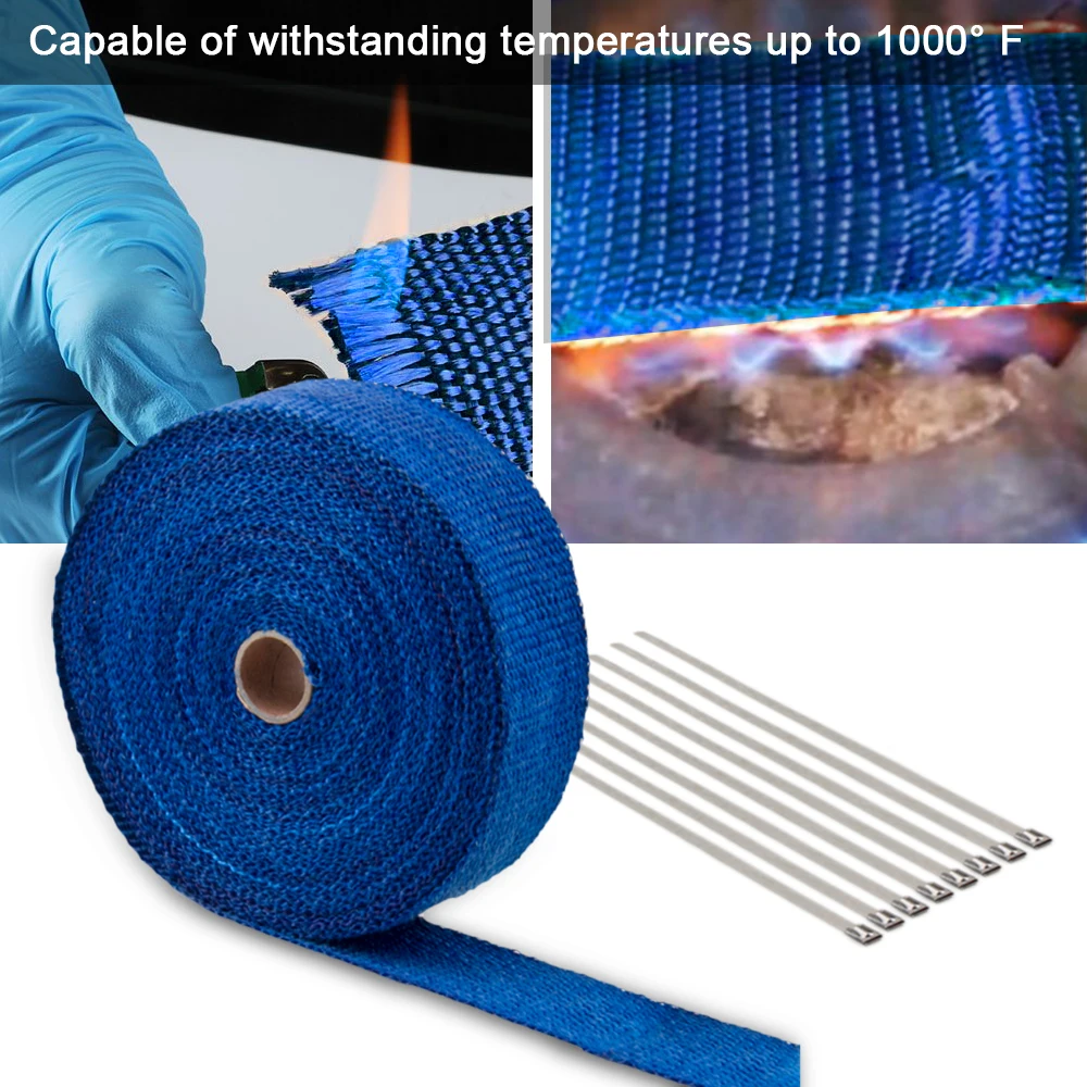 Углеродная 2 &quotx50FT выхлопная головка Стекловолоконная Тепловая оберточная лента