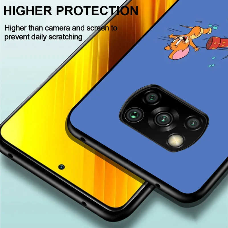 

Funny Cartoon Cute Cat And Mouse For Xiaomi Poco C3 M3 M2 X3 NFC X2 F3 F2 Pro F1 Mi Play Mix 3 A2 Lite A1 6 5 Pro Phone Case