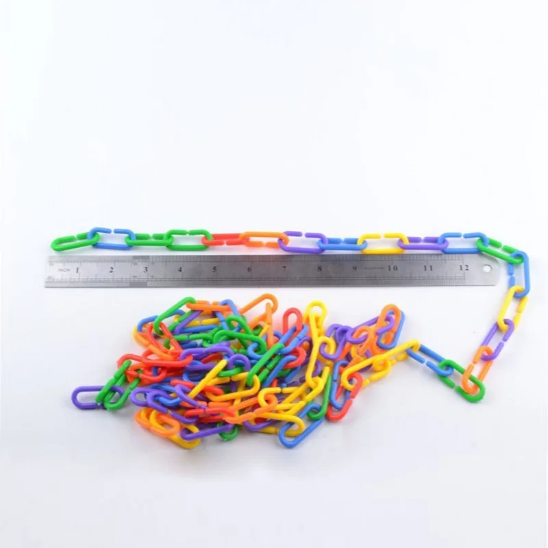  Colorful 100pc C-clips Hooks Chain C-links Glider Parrot Bird Cage Toy Rat Stairs Pet Products for Parrots Parakeets | Дом и сад