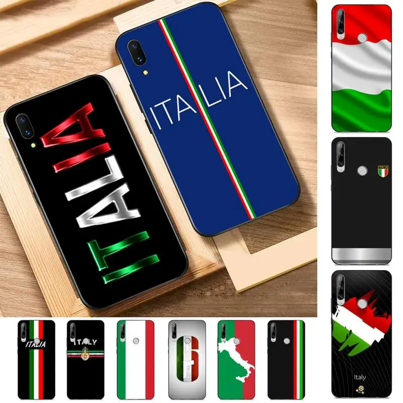 

italy flag Phone Case for Huawei Y 6 9 7 5 8s prime 2019 2018 enjoy 7 plus
