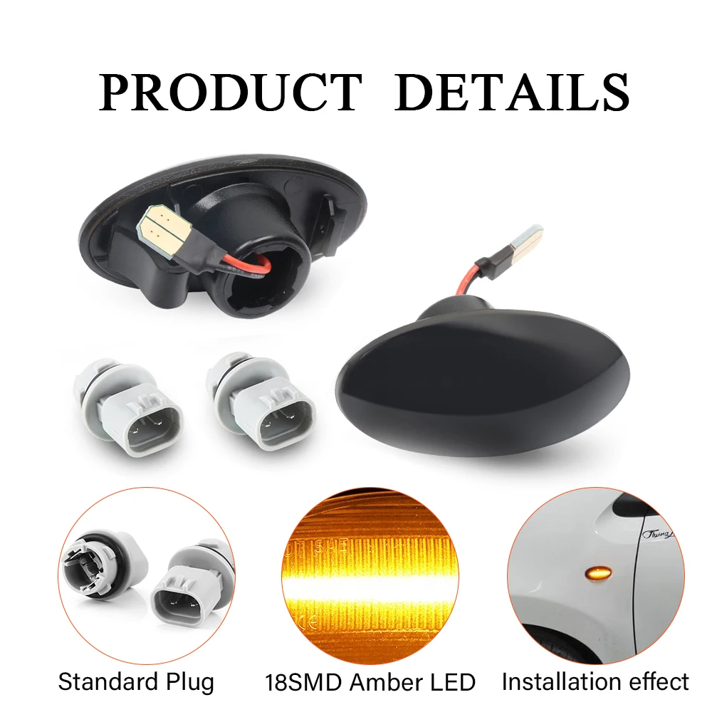 

Led Dynamic Side Marker Turn Signal Light Sequential Flashing For Suzuki Jimny Grand Vitara APV Grand Vtarai Splash EXB22 Swift