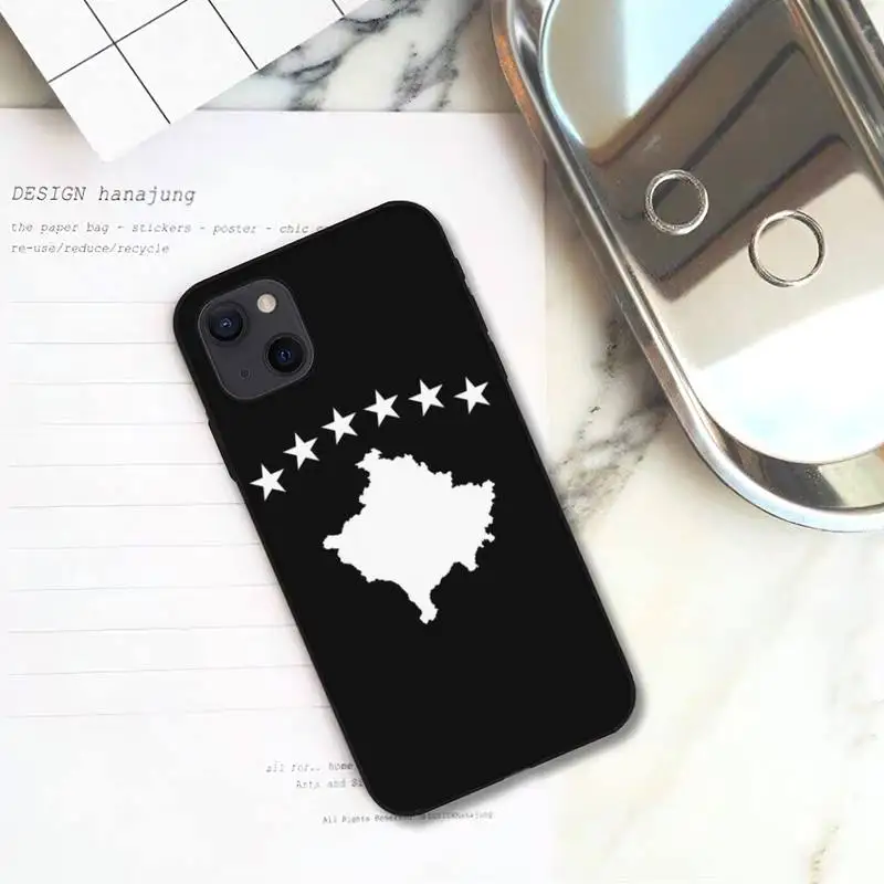 WQJ Kosovo National Flag Phone Case For iPhone 11 12 Mini 13 Pro XS Max X 8 7 6s Plus 5 SE XR Shell