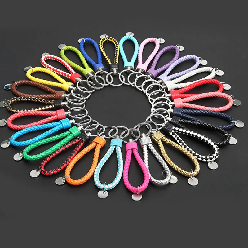 Ремешок из искусственной кожи плетеная веревочная цепочка брелок для ключей