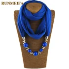 RUNMEIFA 2019 Твердые ювелирные изделия массивное ожерелье подвеска шарф головные шарфы женские фуляр Женские аксессуары мусульманский хиджаб магазины