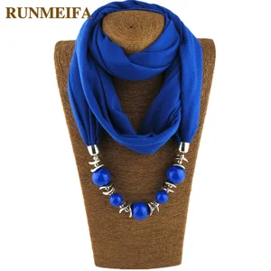 RUNMEIFA 2019 Твердые ювелирные изделия массивное ожерелье подвеска шарф головные шарфы женские фуляр Женские аксессуары мусульманский хиджаб магазины