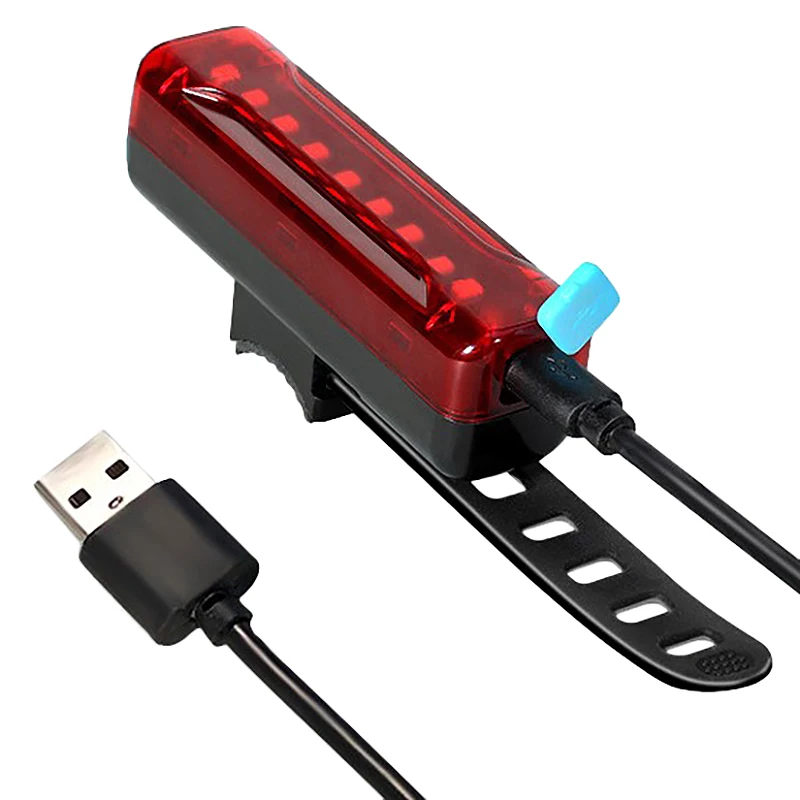 

Bike Bicycle Light LED Taillight 5 Modes Rear Tail Safety Warning Cycling Portable Light, USB Style Rechargeable