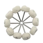 10 шт. 2,353 мм шерстяная полировка, аксессуары, шлифовальное полировальное колесо, Шлифовальная головка, сверло, вращающийся инструмент, аксессуары, полировщик