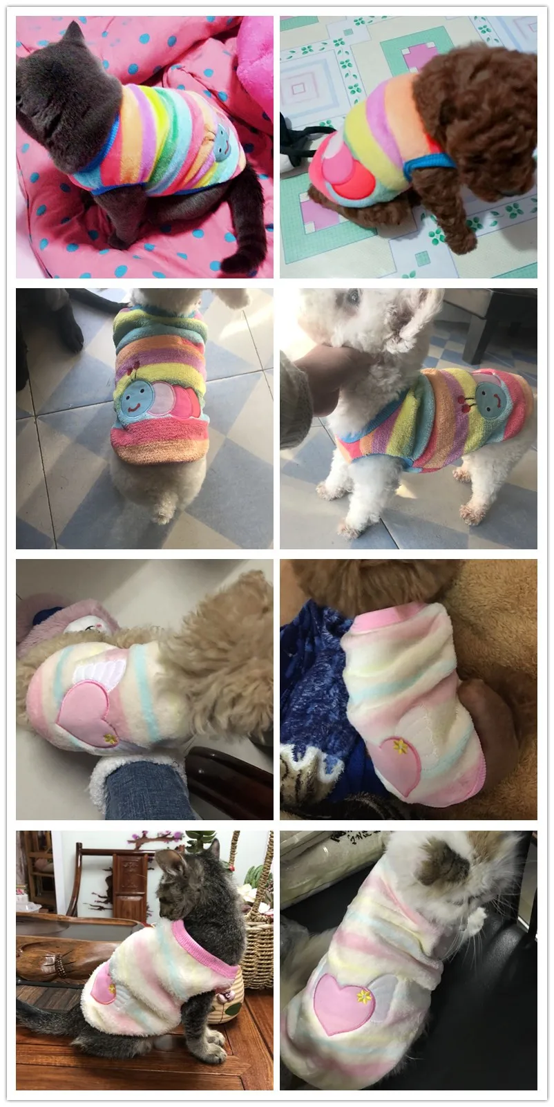 D53 Зимний Pet рубашка жилет для собаки одежда Теплый Мультфильм Флис щенок собака кошка Толстовка свитер Одежда для маленьких собак чихуахуа