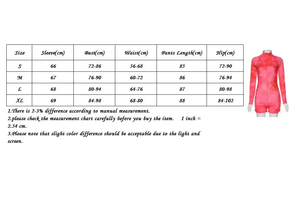 

2020 New New Slim Bodysuit Women Tie-dye Zipper Jumpsuit Long Sleeve Casual Sport Rompers Female Stretch Leotard Crop Overalls