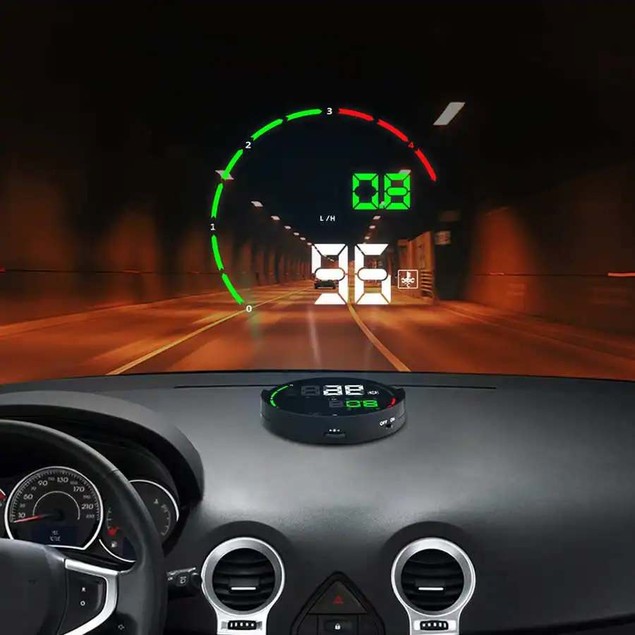Автомобильный HUD телефон Bluetooth дисплей цветной OBD II сканер скорость охлаждающей