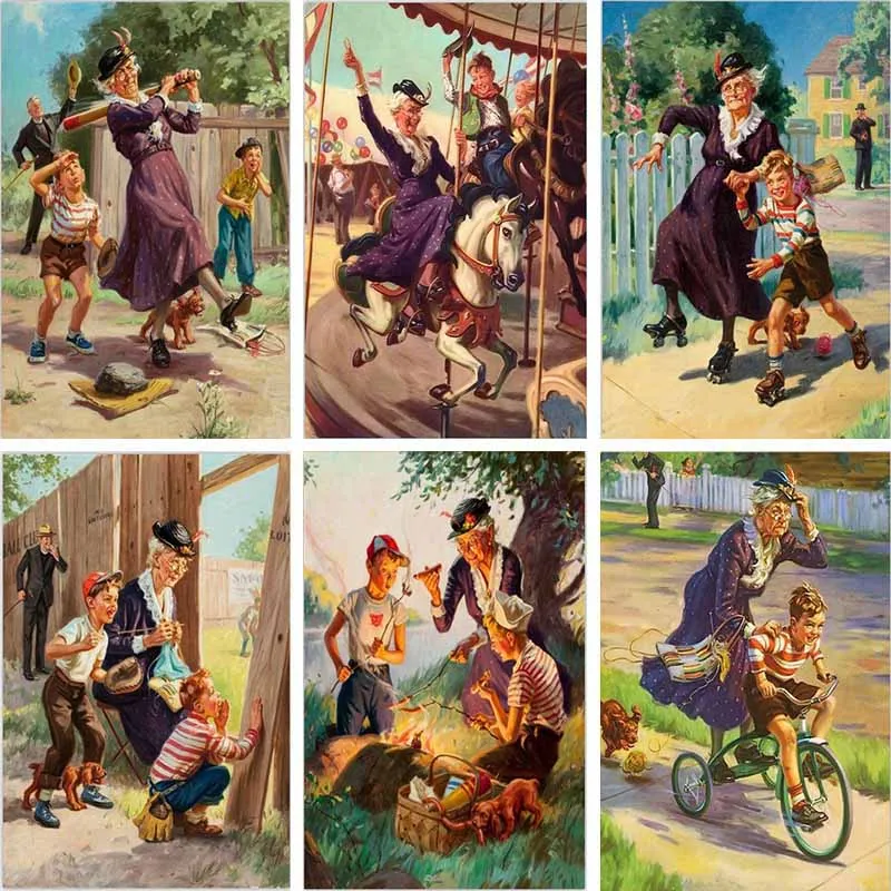 

Алмазная вышивка "старая бабушка, ребенок", "сделай сам", алмазная вышивка крестиком, алмазная вышивка, украшение для дома