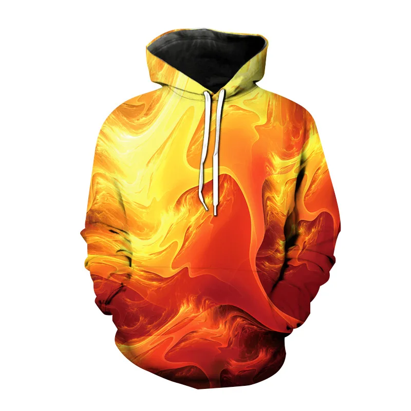 

Geometric Flame Printed Hoodies 2021 Spring Men Women New High Street Gorgeous Sweatshirts Fashion Chic Streetwear Pullovers Top