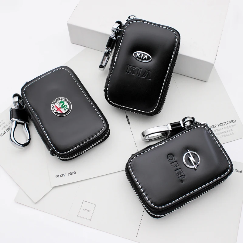 Кошелек для ключей из натуральной кожи многофункциональный чехол от автомобиля