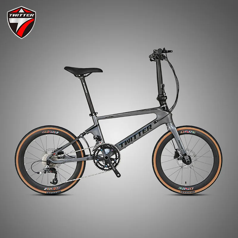 Bestellen TWITTER'S NEUE CARBON FIBER FOLDING BIKE RS-22SPEED KLEINE SET VON MT200 DISC BREMSEN Fahrrad Rahmen Carbon Mountainbike 22 Zoll Bike