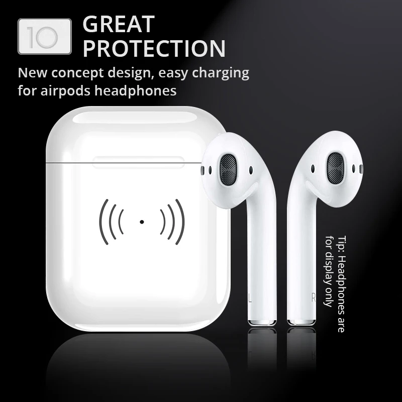 Беспроводная зарядная коробка для Airpods Apple Bluetooth наушники зарядное устройство дом