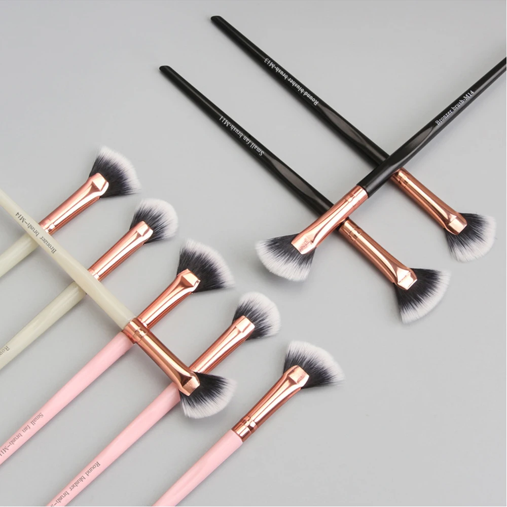 

3 Pcs/Lot Professional Black Handle Blush Makeup Brushes Set Diamond Face Fan Powder Brush High Quality Makeup Cosmetic Tool Kit