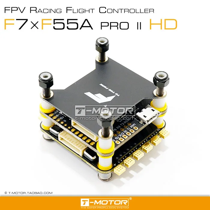 T MOTOR Tmotor F4 F7 HD Контроллер полета комбо стек F45A V2 F55A PRO II 6S 4 в 1 ESC FPV гоночный Дрон