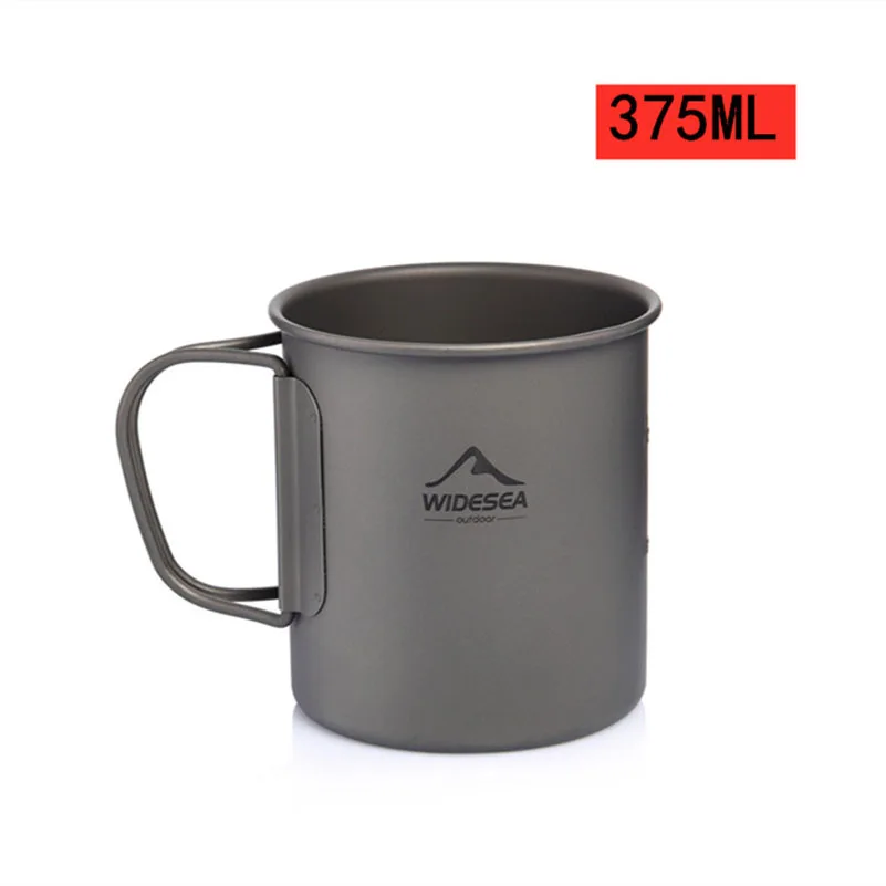 

Camping Mug Titanium Cup Tourist Tableware Picnic Utensils Outdoor Kitchen Equipment Travel Cooking Set Cookware Hiking