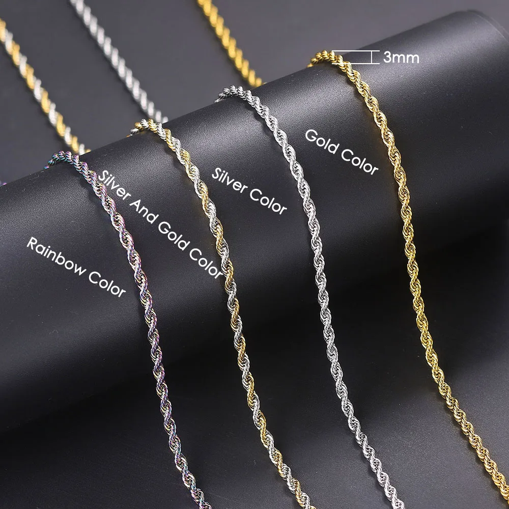 ZHOUYANG плетеная веревочная цепь ожерелье для женщин из нержавеющей стали