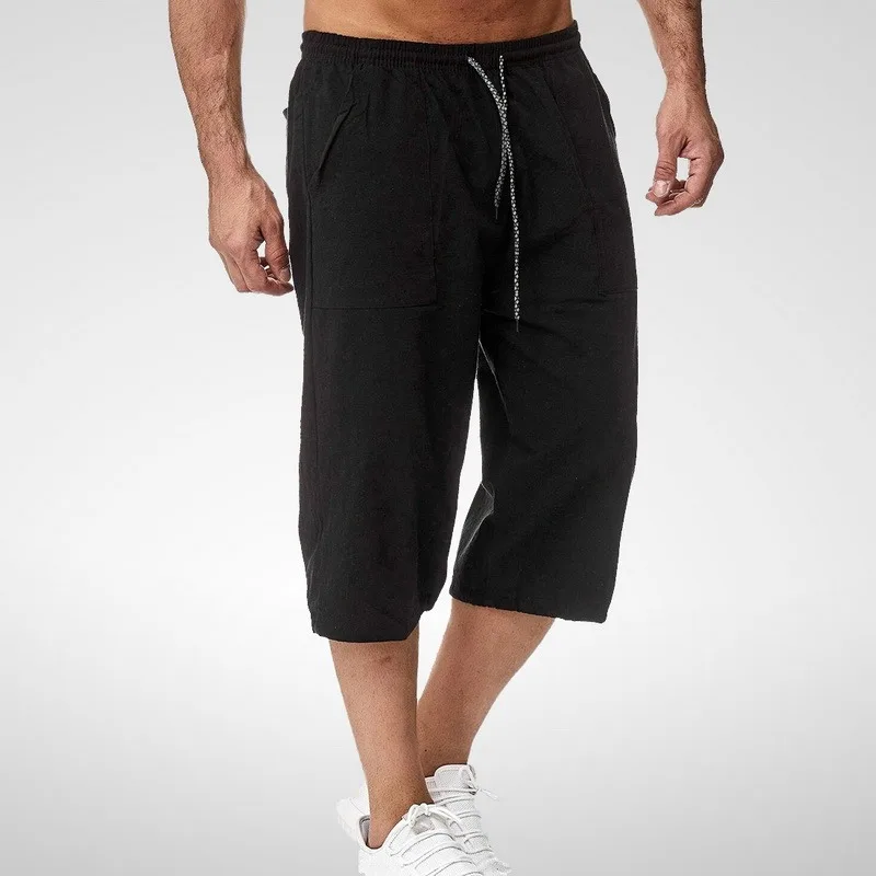 

New Shorts Men Shorts Men Hot Sale Summer Leisure Knee Length Shorts Color Patchwork Joggers Short Sweatpants Trousers