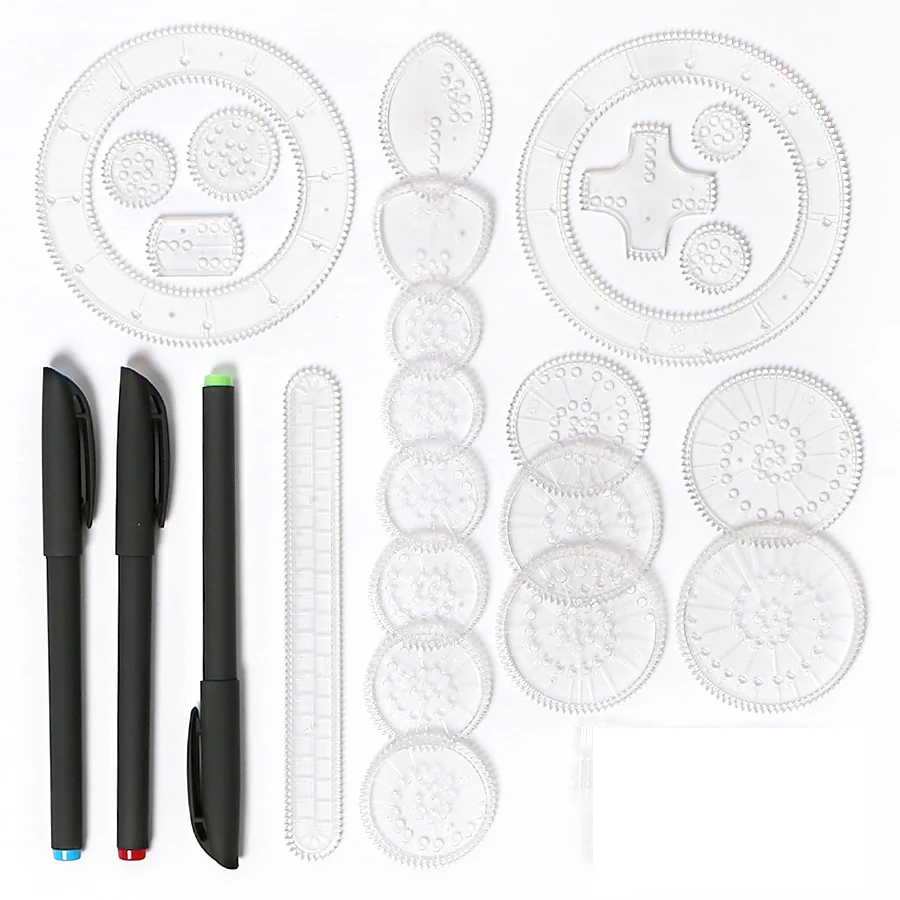 Спирограф игрушки для рисования детский художественный набор спирального