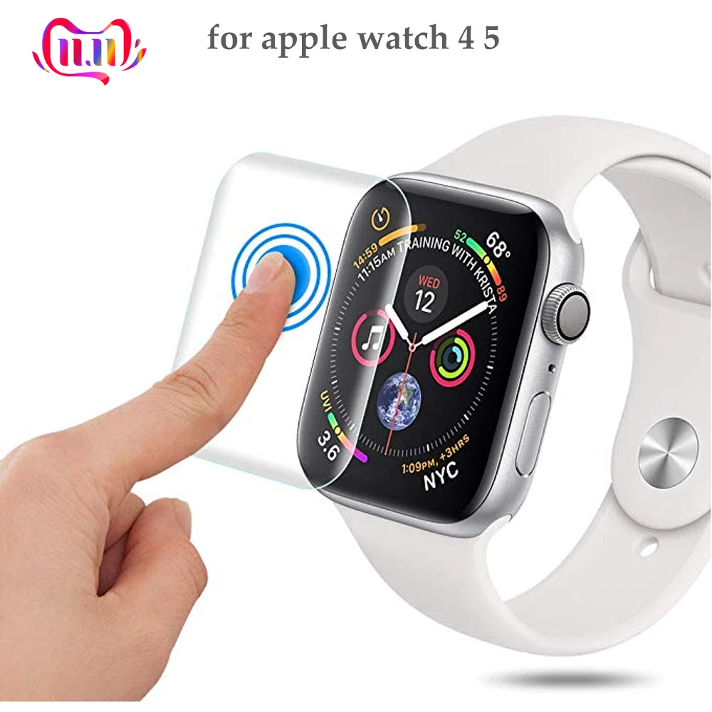 Полная защитная пленка для apple watch 4 5 band iwatch 44 мм 40 мм 9D анти-шок TPU Защитная пленка для экрана Аксессуары для apple watch