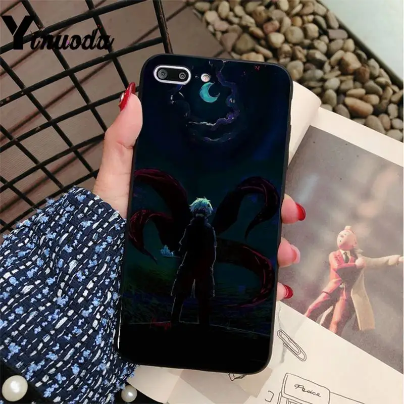 

Yinuoda tokyo ghoul ANIME Soft Silicone Black Phone Case for iPhone 8 7 6 6S Plus X XS MAX 5 5S SE XR 11 11pro promax
