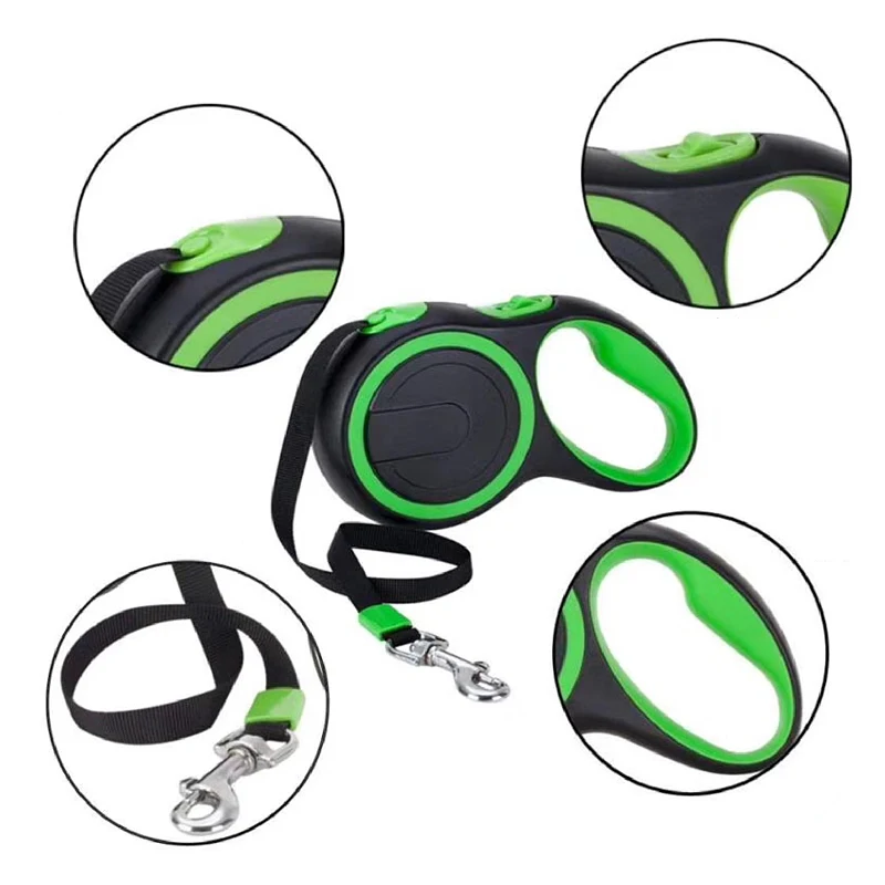 Длинный сильный поводок для больших собак прочный нейлоновый Выдвижной Поводок