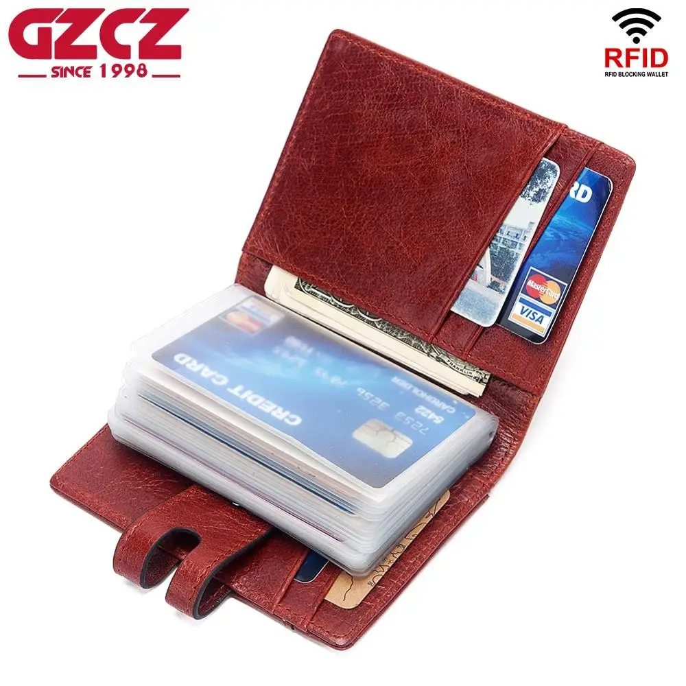 Кошелек GZCZ из 2019 натуральной кожи для карт и удостоверений личности Модный