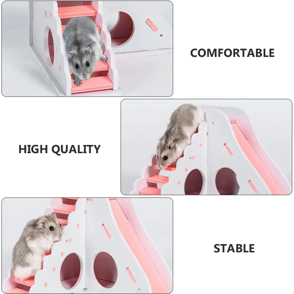 

1PC Multi-purpose Colored Pet Hamster Nest Hamster Wooden Climbing Ladder