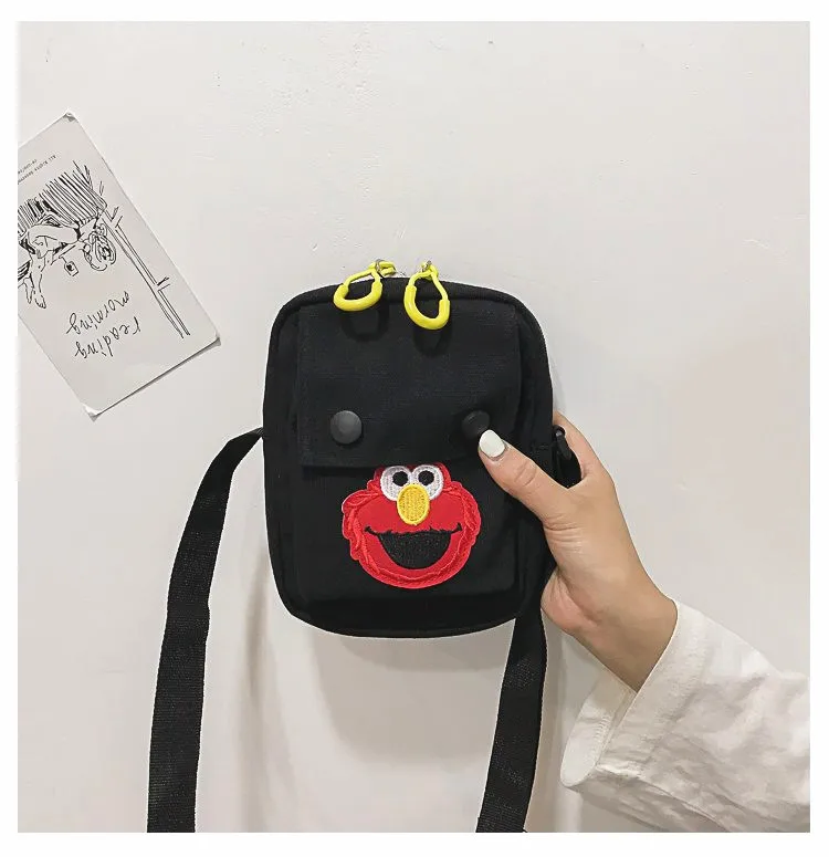 Холщовый кошелек на плечо с отделением для телефона Улица Сезам|Сумки-кроссбоди|