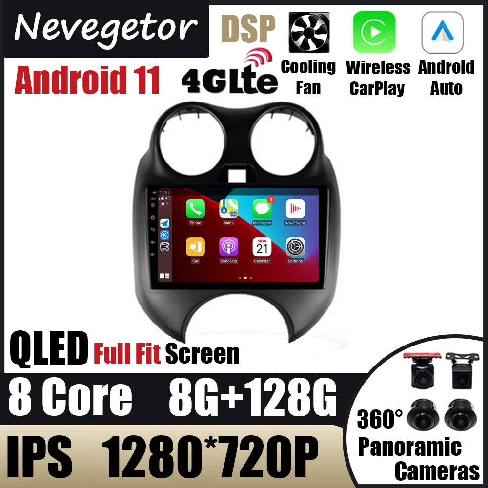 

Car Radio Android 11 For Nissan March K13 2010 - 2013 Car Multimedia Video Player Navigation GPS DVD IG android auto BT WIFI