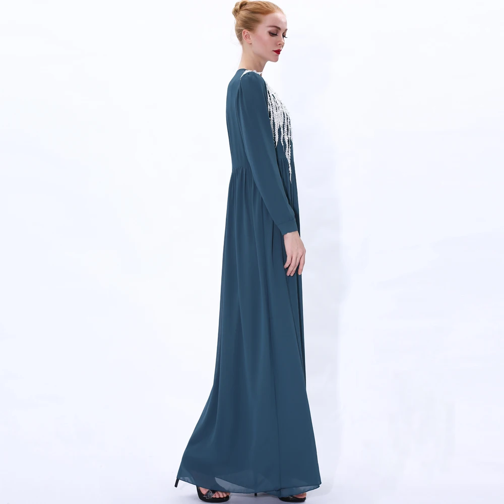 Турецкое мусульманское хиджаб платье абайя Caftan Islam одежда Кафтан Дубай ИД