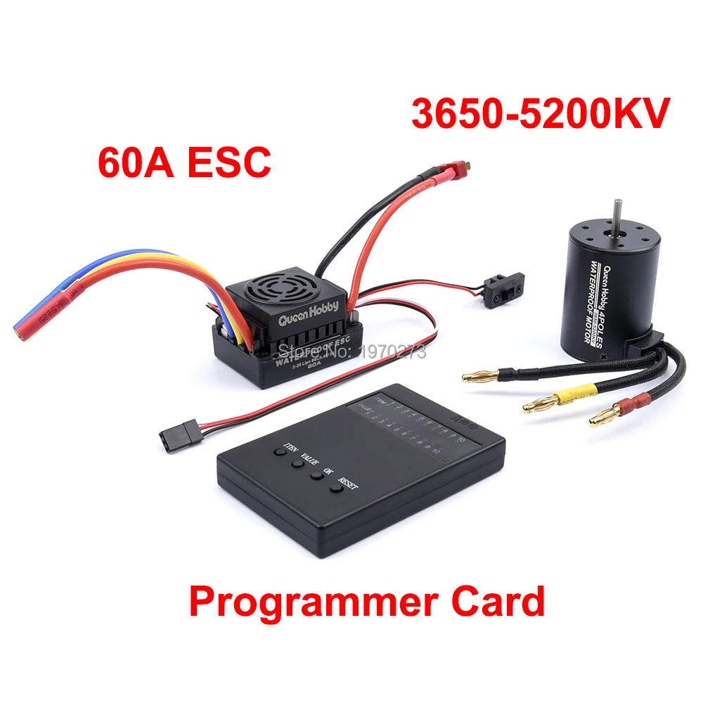 Новый бесщеточный двигатель 3650 5200KV с датчиком 60A ESC электронный регулятор