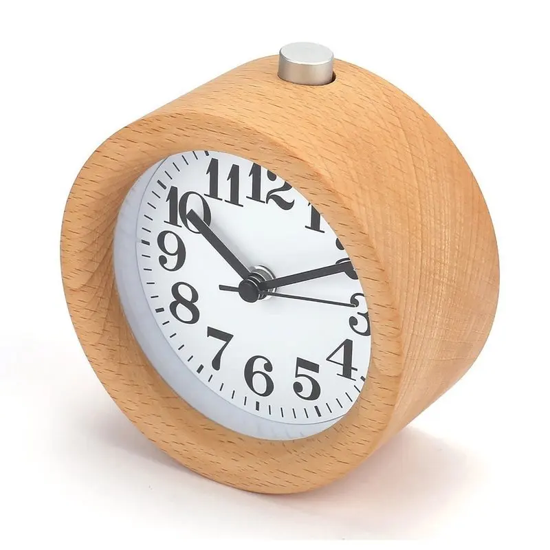Деревянные часы новинка современные деревянные настольные с будильником декор