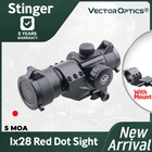 Векторная Оптика Stinger 1x28 красная точка прицел охотничий коллиматор Прицельная винтовка для AR .223 7,62 подходит для 21 мм Пикатинни Вивера