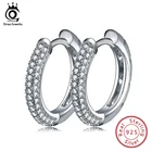 Женские серьги-кольца с цирконием ORSA JEWELS, трендовые серебряные серьги с 3 рядами циркона, 90 шт., RSE19