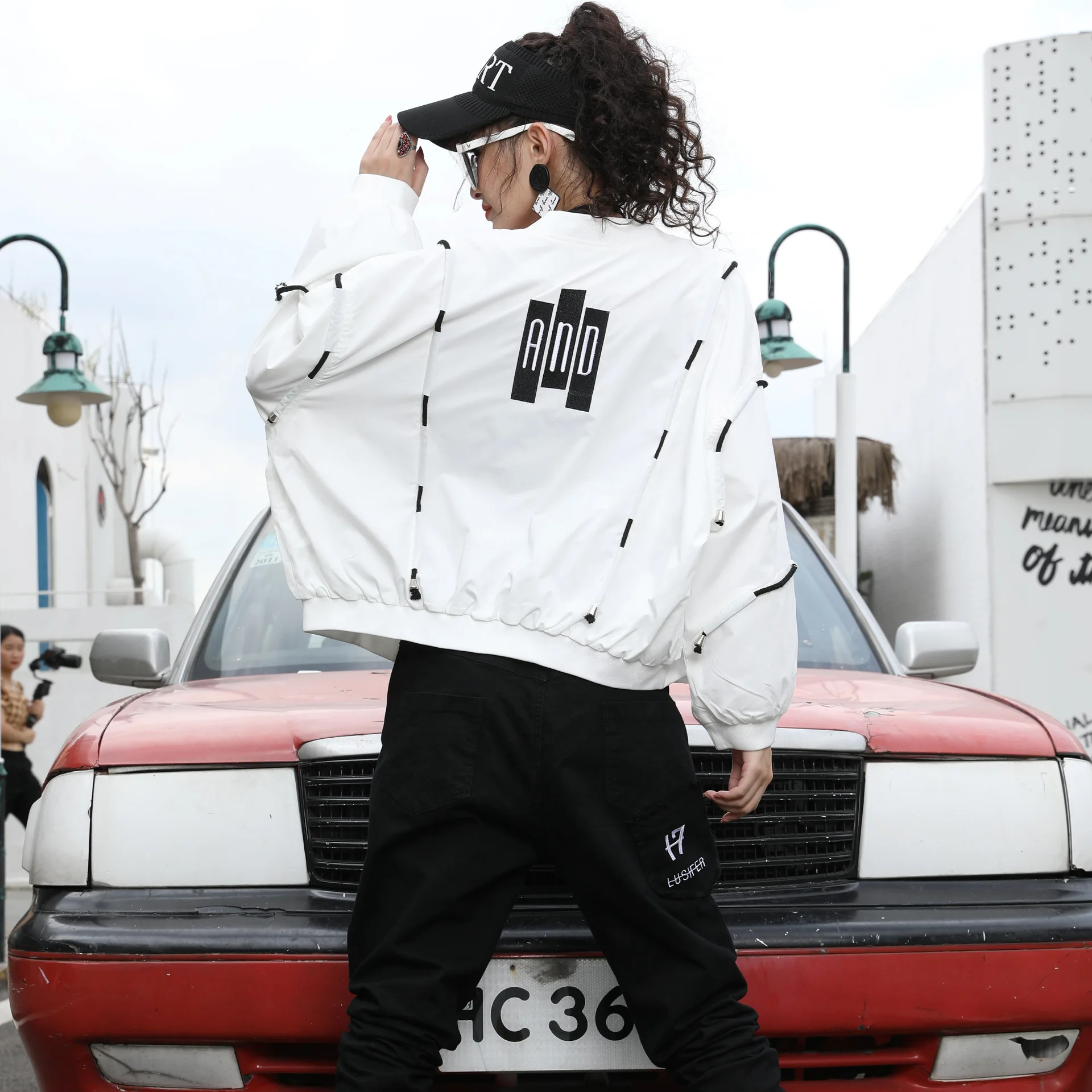 

Women's jacket 2020 autumn new Korean street print stitching solid color loose large cardigan women's baseball uniform jacket